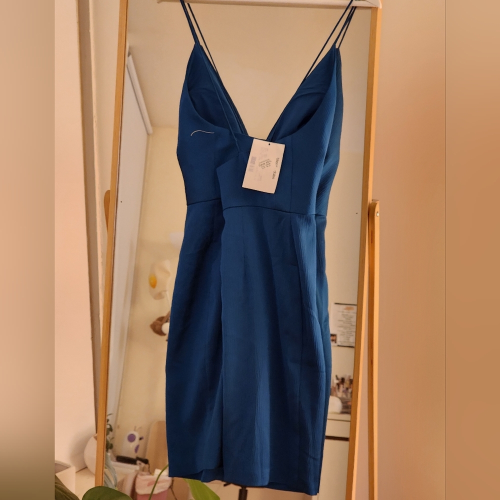 Blue Cocktail Mini Dress - Picture 4 of 5
